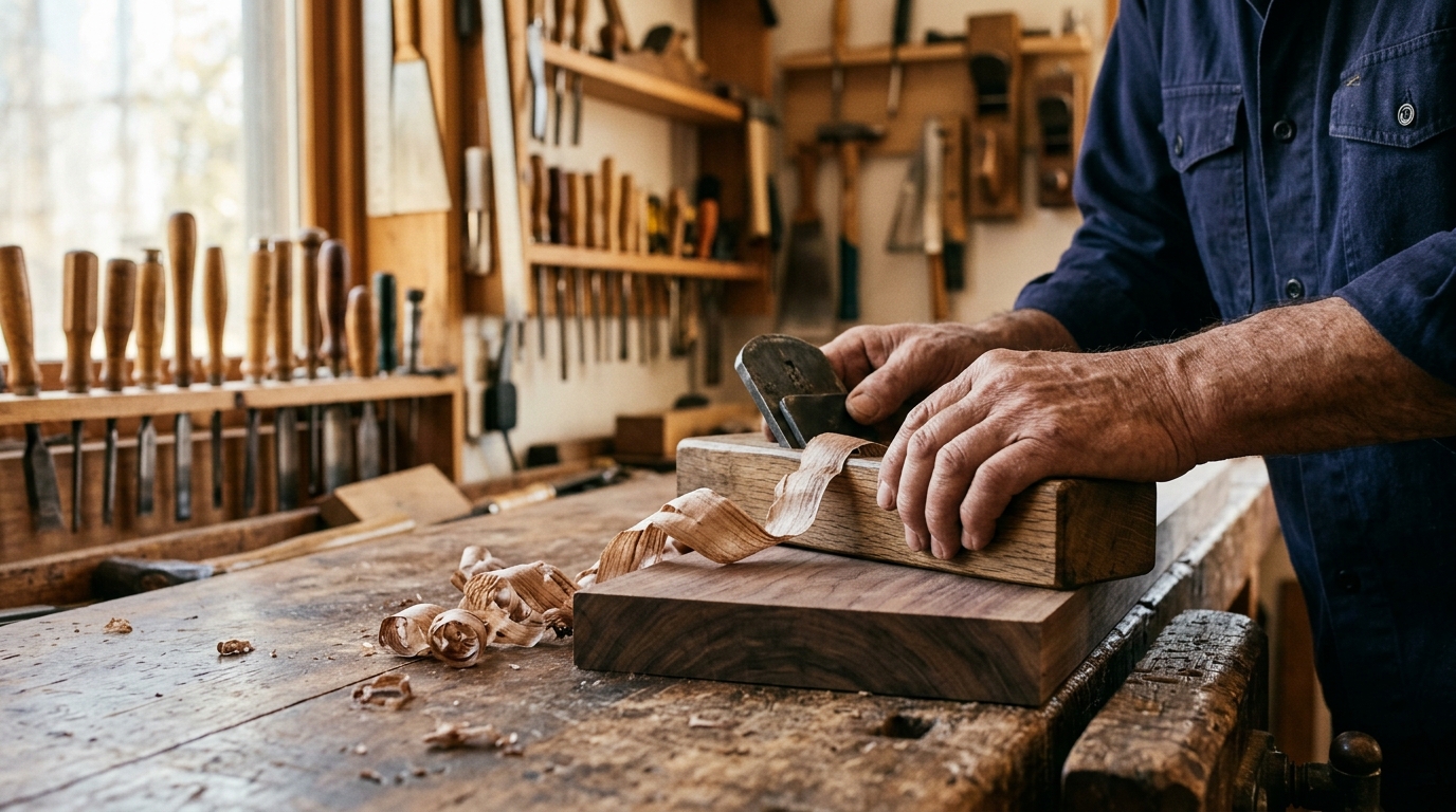 Atelier Master Craftsman Hewing Solid Walnut
